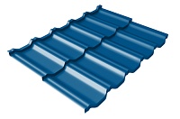 Металлочерепица Grand Line Kvinta Uno 0,45 мм Полиэстер RAL 5005 (синий)