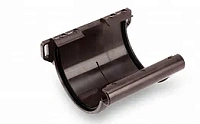 Galeco PVC 124 Соединитель желоба 110мм ПВХ, RAL 8019 - темно-коричневый