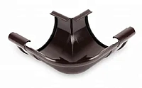 Galeco PVC 124 Внешний угол 135° для желоба 110мм ПВХ, RAL 8019 - темно-коричневый