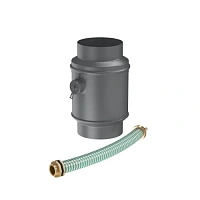 Водосборник цилиндрический в комплекте AQUASYSTEM покрытие PURAL MATT, серый RR 23 D 125/90 мм
