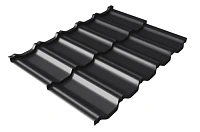 Металлочерепица Grand Line Kvinta Uno 0,5 мм Rooftop Matte RAL 9005 (черный)