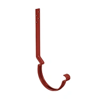 Крюк крепления желоба длинный с комплектом крепления УСИЛЕННЫЙ AQUASYSTEM покрытие PURAL, красно-коричневый RR 29 D 125/90 мм