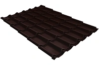 Металлочерепица Grand Line Classic 0,5 мм Rooftop Matte RAL 8017 (коричневый)