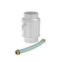 Водосборник цилиндрический в комплекте AQUASYSTEM покрытие PURAL, белый RR 20 D 150/100 мм
