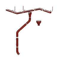 Металлический водосток МП Проект 185/150 Полиэстер RAL 3011 (Красный)
