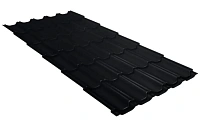 Металлочерепица Grand Line Kvinta plus 0,5 мм Rooftop Matte RAL 9005 (черный)