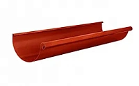 Желоб водосточный AQUASYSTEM покрытие PURAL, красно-коричневый RR 29 D 125/90 мм длина 3 м