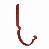 Крюк крепления желоба удлиненный с комплектом крепления УСИЛЕННЫЙ AQUASYSTEM покрытие PURAL, красно-коричневый RR 29 D 150/100 мм