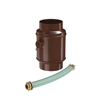 Водосборник цилиндрический в комплекте AQUASYSTEM покрытие PURAL MATT, коричневый RAL 8017 D 150/100 мм