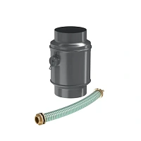 Водосборник цилиндрический в комплекте AQUASYSTEM покрытие PURAL, серый RR 23 D 150/100 мм