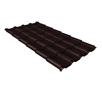 Металлочерепица Grand Line Kamea 0,5 мм Rooftop Matte RAL 8017 (коричневый)