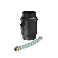 Водосборник цилиндрический в комплекте AQUASYSTEM покрытие PURAL MATT, черный RR 33 D 150/100 мм