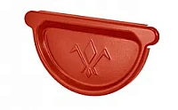 Заглушка желоба универсальная с резиновым уплотнением AQUASYSTEM покрытие PURAL, красно-коричневый RR 29 D 125/90 мм