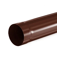 Труба водосточная 1 метр AQUASYSTEM Комфорт коричневый RAL 8017 D 125/90 мм