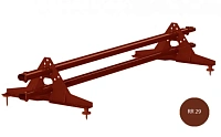 Комплект трубчатого снегозадержания ORIMA LE3 для металлочерепицы и гибкой черепицы 3 м (RR 29 красный)