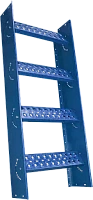 Лестница-крыльцо ROOFSYSTEMS PRESTIGE ZN 485 длина 1,2 м для фальцевой кровли RAL 5005