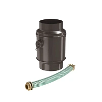 Водосборник цилиндрический в комплекте AQUASYSTEM покрытие PURAL, темно-коричневый RR 32 D 150/100 мм