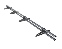 Снегозадержатель трубчатый плоскоовальный NewLine 20х40 мм L-3 м 4 опоры для металлочерепицы RAL 9005