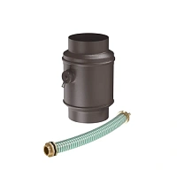 Водосборник цилиндрический в комплекте AQUASYSTEM покрытие PURAL MATT, темно-коричневый RR 32 D 150/100 мм
