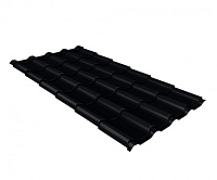 Металлочерепица Grand Line Kamea 0,5 мм Rooftop Matte RAL 9005 (черный)