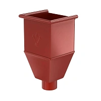 Воронка водосборная удлиненная AQUASYSTEM покрытие PURAL, красно-коричневый RR 29 D 150/100 мм