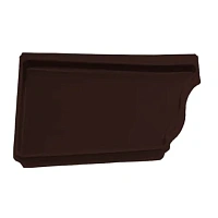 Заглушка желоба прямоуг. левая Vortex 127/102 мм RAL 8017 - коричневый шоколад
