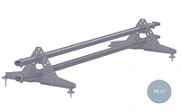 Комплект трубчатого снегозадержания ORIMA LE3 для металлочерепицы и гибкой черепицы 3 м (RR 21 светло-серый)