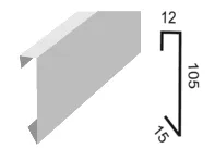 Профиль торцевой Grand Line для фальцевой кровли Rooftop Matte