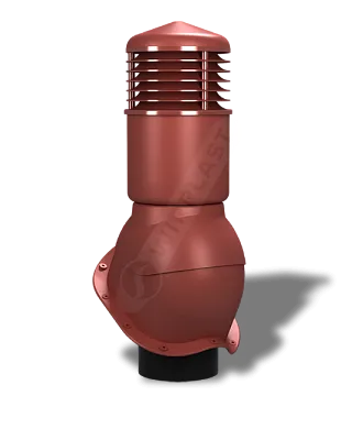 Wirplast Выход вентиляции ИЗОЛИРОВАННЫЙ для металлочерепицы D150 мм/H500 мм Красный RAL 3009