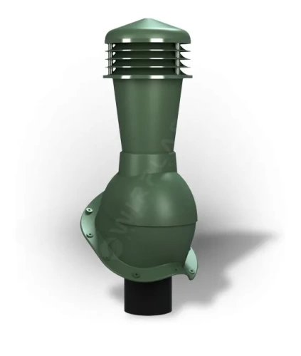 Wirplast Выход вентиляции НЕИЗОЛИРОВАННЫЙ для металлочерепицы D110/H500 Зеленый RAL 6020