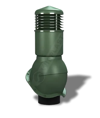 Wirplast Выход вентиляции ИЗОЛИРОВАННЫЙ для металлочерепицы D150 мм/H500 мм Зеленый RAL 6020