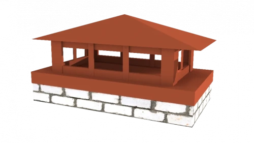 Дымник-флюгарка Стандартный Вид-2 860х560 мм Полиэстер Дымник-флюгарка Стандартный Вид-2 860х560 мм Полиэстер