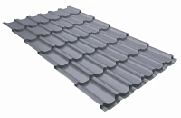 Металлочерепица Grand Line Kvinta plus 0,45 мм Drap RAL 7004 (серый)