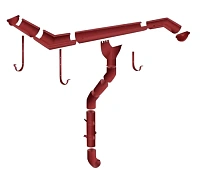 Металлический водосток Foramina МП Престиж 125/100 Пластизол P363 (Красный)