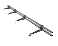 Снегозадержатель трубчатый плоскоовальный Русский рубеж 25х45 мм L-3 м 4 опоры для металлочерепицы с шагом обрешётки 350 мм RR 11