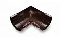 Galeco PVC 124 Внутренний угол 90° для желоба 110мм ПВХ, RAL 8019 - темно-коричневый