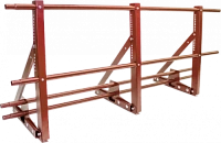 Ограждение кровли со снегозадержателем ТЕКТА для фальцевой кровли H-600 d-25 (круг) RAL 8004