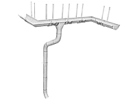 Металлический водосток Optima 125/90 мм Оцинковка