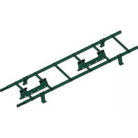 Лестница кровельная ROOFSYSTEMS ELITE 400 длина 1,8 м фальцевая RAL 6005