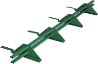 Снегозадержатель трубчатый ROOFSYSTEMS серия PRESTIGE ZN 45*25 (овал) 3 метра для композитной черепицы RAL 6005