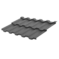Модульная металлочерепица Aquasystem Гётеборг 0,5 мм GreenCoat Crown BT Zn 275, RR 23 MATT (серый)