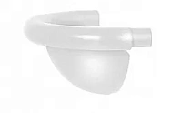 Заглушка желоба полукруглая AQUASYSTEM покрытие PURAL, белый RR 20 D 150/100 мм