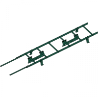 Лестница кровельная ROOFSYSTEMS PRESTIGE ZN 400 длина 1,2 м для фальцевой кровли RAL 6005