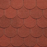 Гибкая черепица однослойная Tegola Nordland АНТИК Красный с отливом
