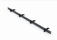 Снегозадержатель трубчатый плоскоовальный BORGE 25х45 мм L-3 м 4 опоры для металлочерепицы с шагом обрешётки 400 мм RAL 7004