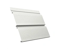 Софит металлический с перфорацией Квадро брус Grand Line Drap 140 г/м2 RAL 9003