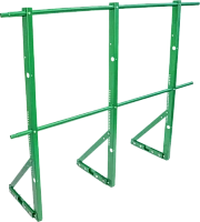 Ограждение кровли ТЕКТА для фальцевой кровли H-1200 d-25 (круг) RAL 6005