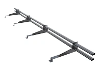 Снегозадержатель трубчатый плоскоовальный Русский рубеж 25х45 мм L-3 м 4 опоры для металлочерепицы с шагом обрешётки 400 мм RR 32