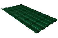 Металлочерепица Grand Line Kredo 0,5 мм Quarzit lite RAL 6005 (зеленый)