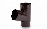 Galeco PVC 124 Tройник 67°ПВХ, RAL 8019 - темно-коричневый